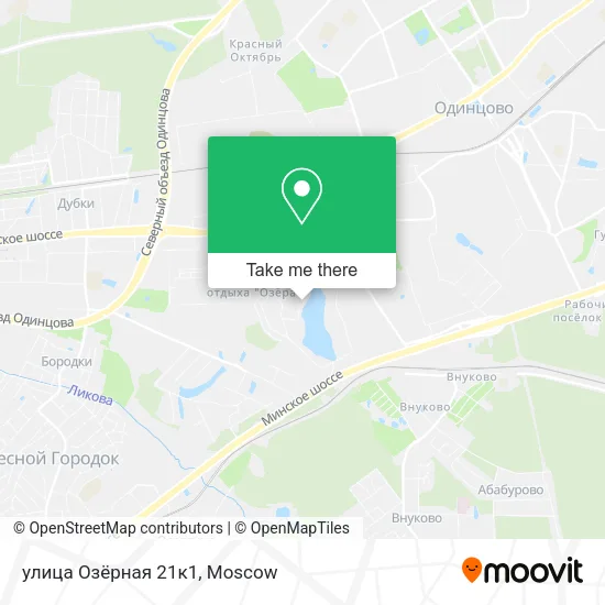 улица Озёрная 21к1 map