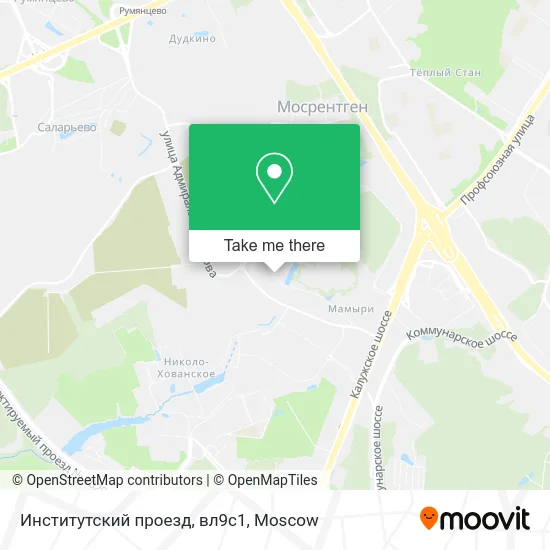 Институтский проезд, вл9с1 map