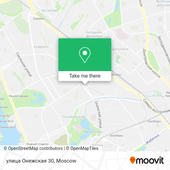 улица Онежская 30 map