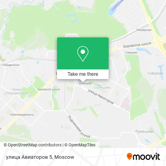 улица Авиаторов 5 map