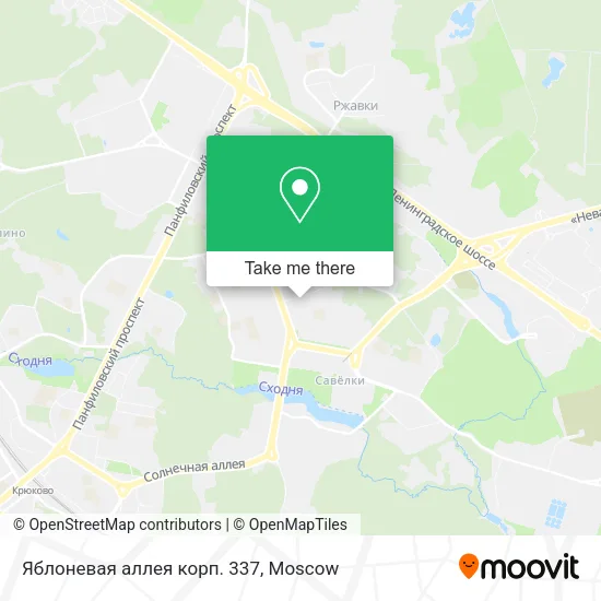 Яблоневая аллея корп. 337 map