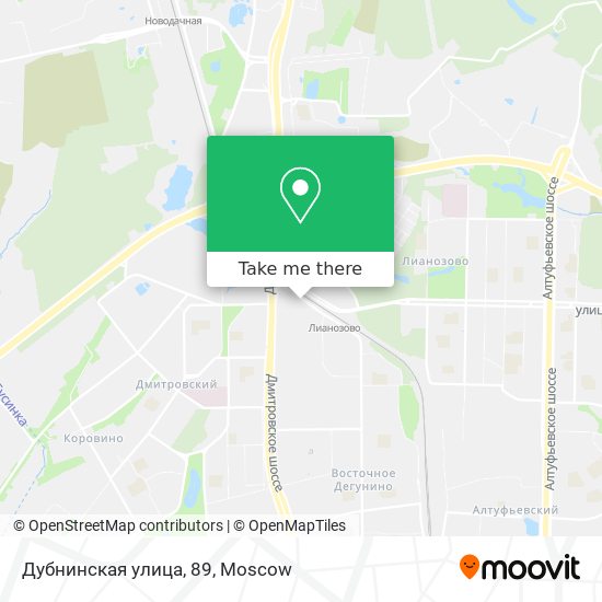 Дубнинская улица, 89 map