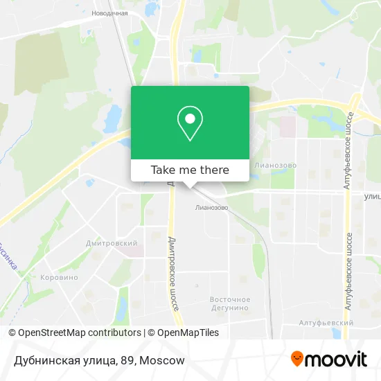 Дубнинская улица, 89 map
