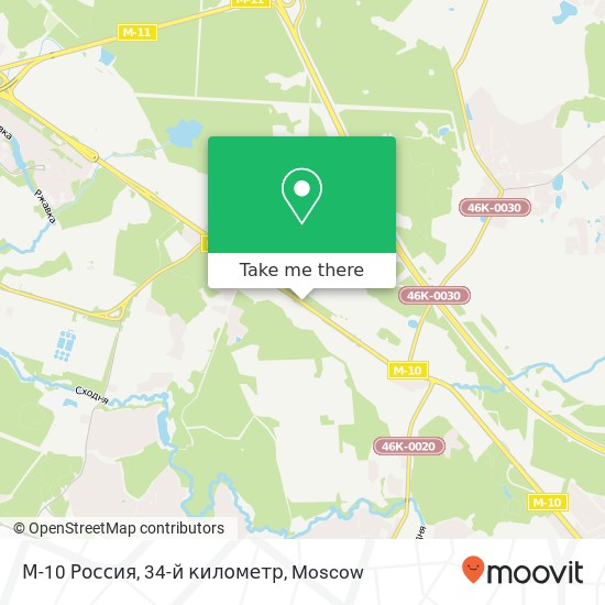 М-10 Россия, 34-й километр map