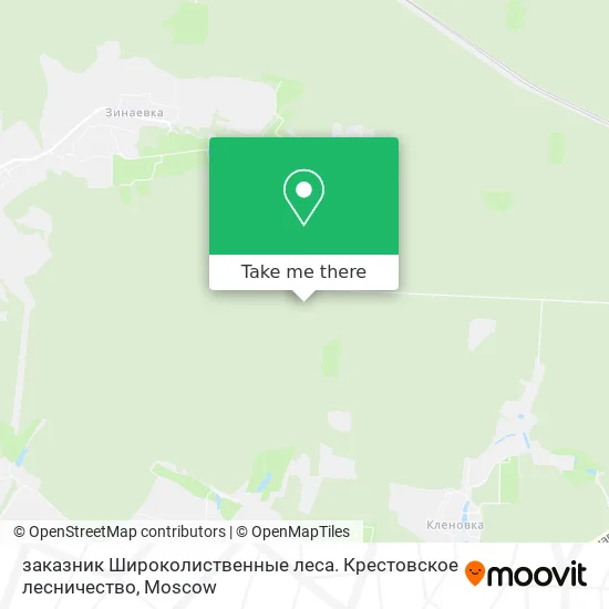 заказник Широколиственные леса. Крестовское лесничество map