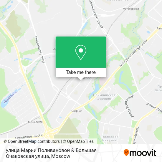 улица Марии Поливановой & Большая Очаковская улица map