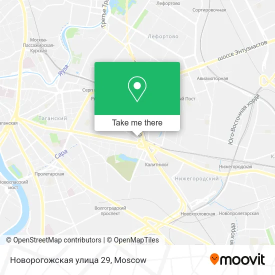 Новорогожская улица 29 map
