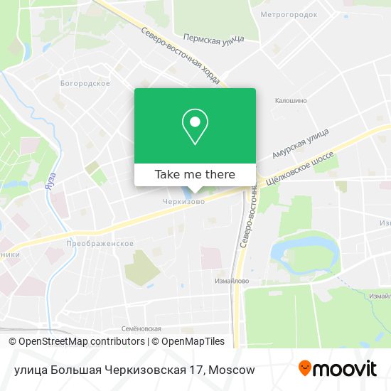улица Большая Черкизовская 17 map