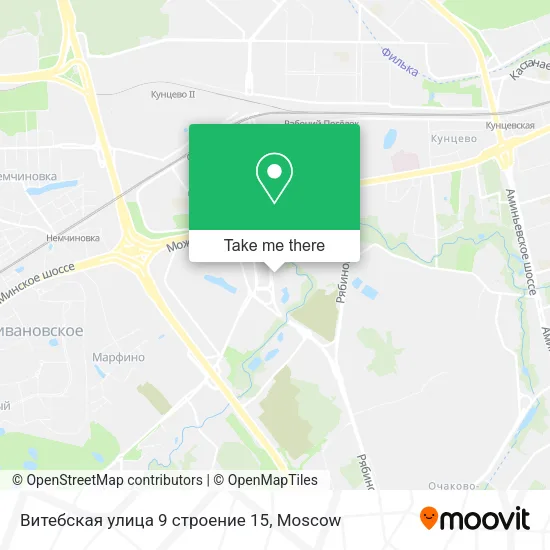 Витебская улица 9 строение 15 map