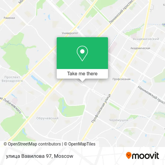 улица Вавилова 97 map