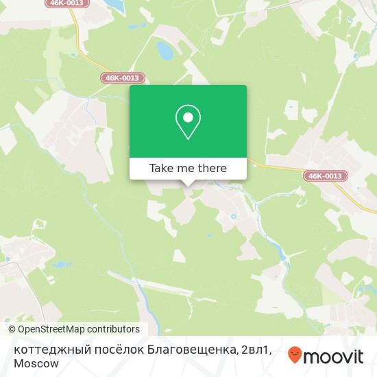 коттеджный посёлок Благовещенка, 2вл1 map