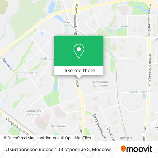 Дмитровское шоссе 108 строение 3 map
