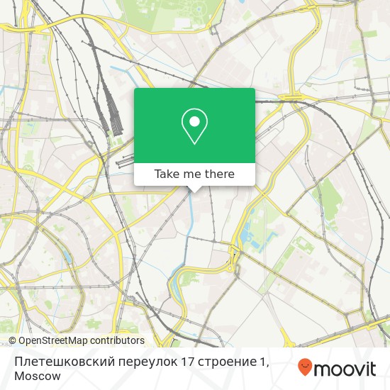 Плетешковский переулок 17 строение 1 map