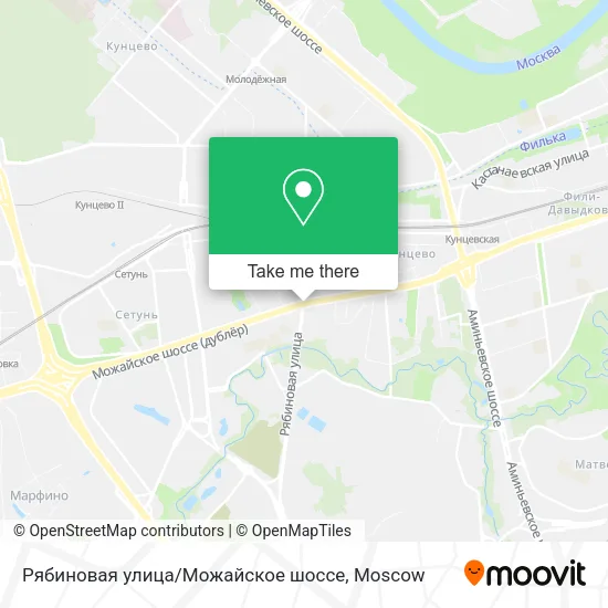 Рябиновая улица / Можайское шоссе map