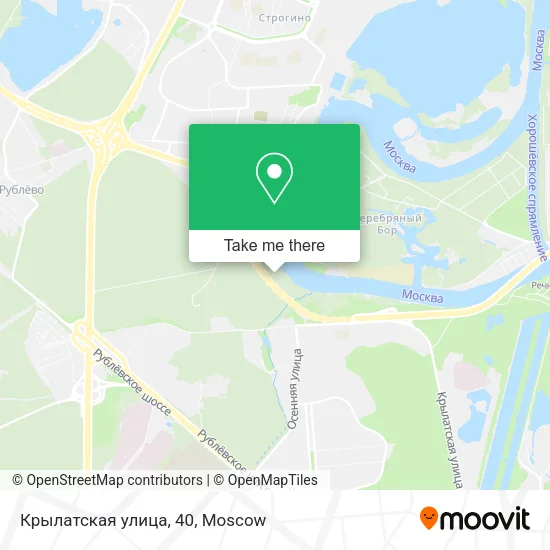 Крылатская улица, 40 map