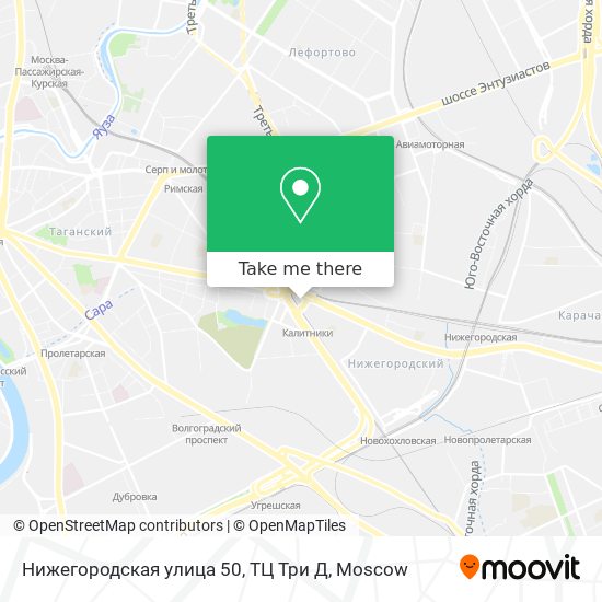 Нижегородская улица 50, ТЦ Три Д map