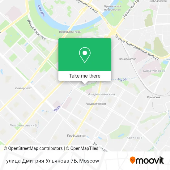 улица Дмитрия Ульянова 7Б map