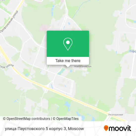 улица Паустовского 5 корпус 3 map