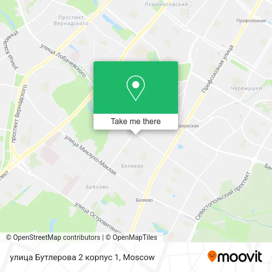 улица Бутлерова 2 корпус 1 map