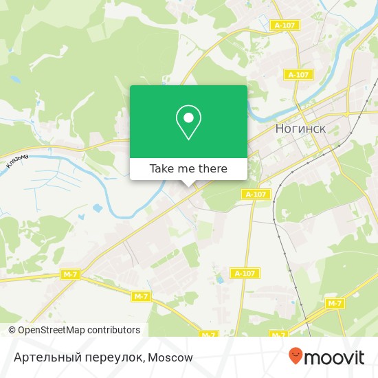 Артельный переулок map