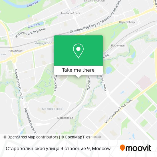 Староволынская улица 9 строение 9 map