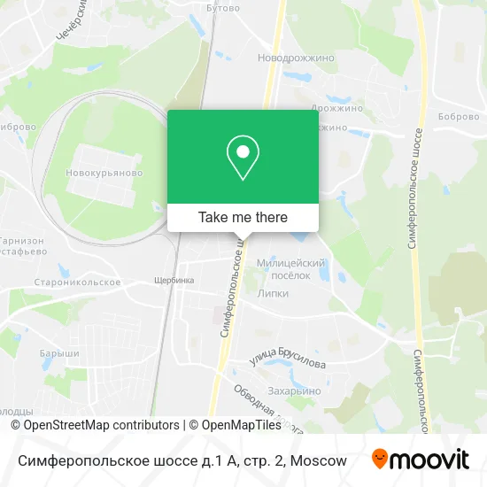 Симферопольское шоссе д.1 А, стр. 2 map