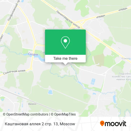 Каштановая аллея 2 стр. 13 map