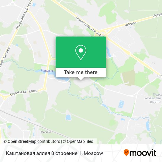 Каштановая аллея 8 строение 1 map