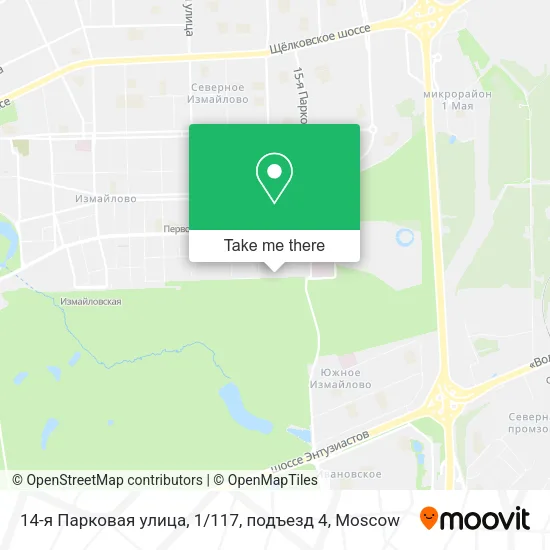 14-я Парковая улица, 1 / 117, подъезд 4 map