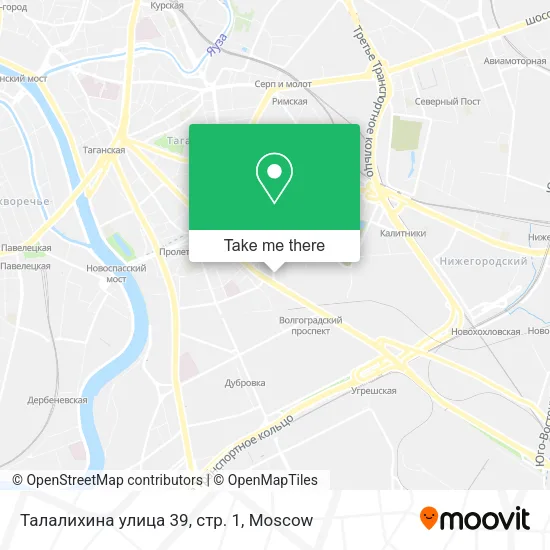 Талалихина улица 39, стр. 1 map