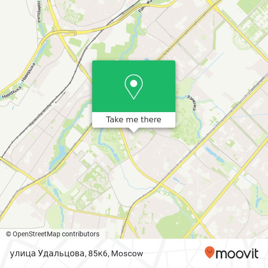 улица Удальцова, 85к6 map