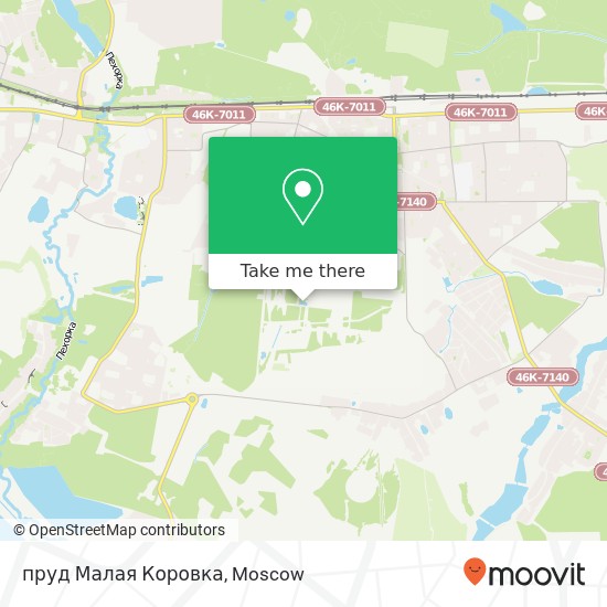 пруд Малая Коровка map