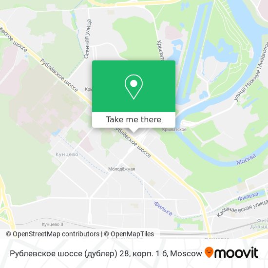 Рублевское шоссе (дублер) 28, корп. 1 б map