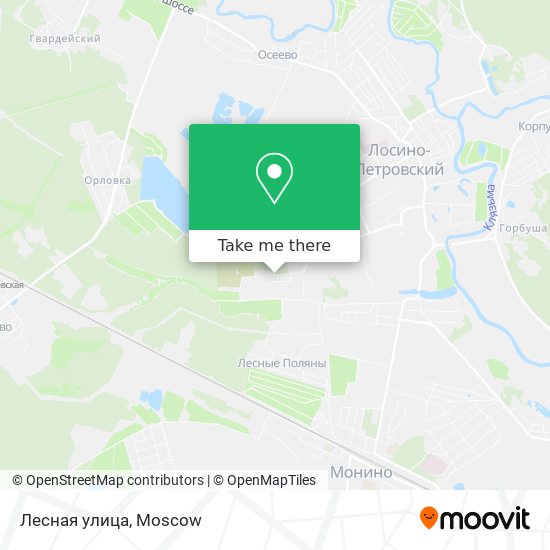 Лесная улица map