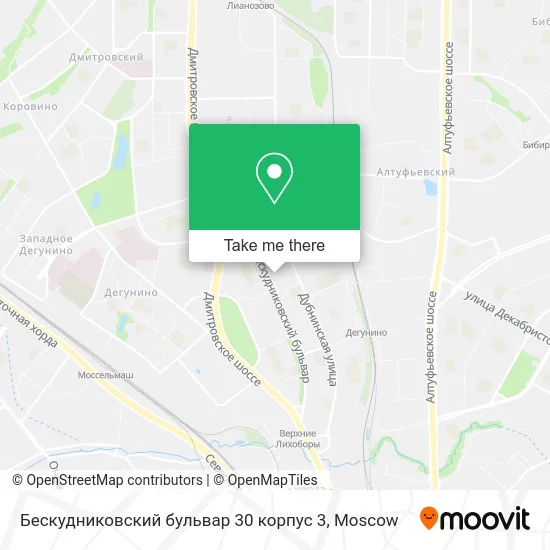 Бескудниковский бульвар 30 корпус 3 map