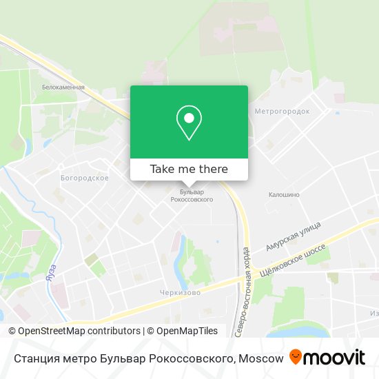 Станция метро Бульвар Рокоссовского map