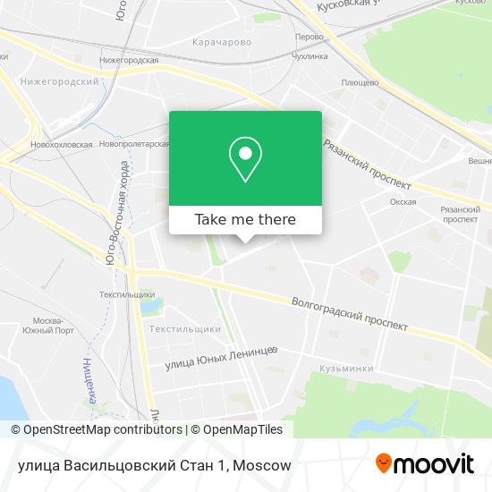 улица Васильцовский Стан 1 map