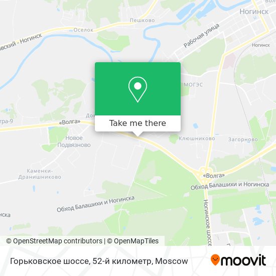 Горьковское шоссе, 52-й километр map