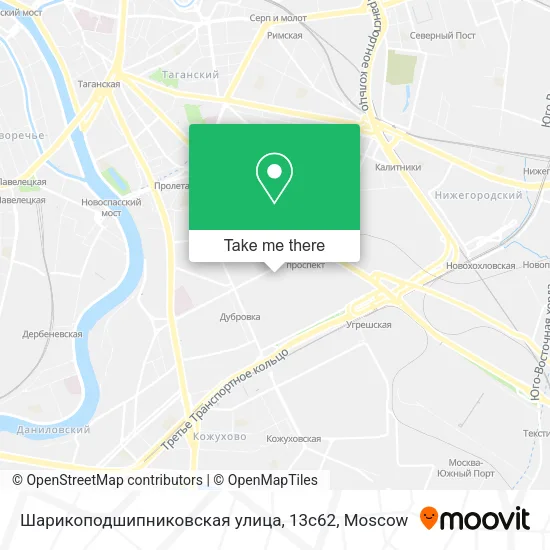 Шарикоподшипниковская улица, 13с62 map