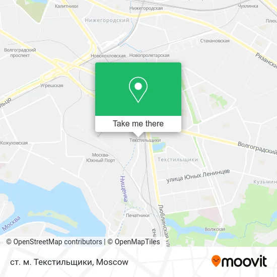 ст. м. Текстильщики map