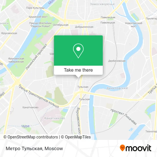 Метро Тульская map