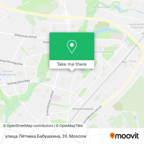 улица Лётчика Бабушкина, 39 map