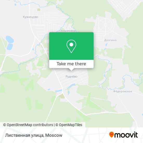 Лиственная улица map