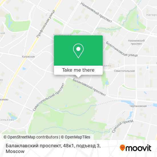 Балаклавский проспект, 48к1, подъезд 3 map