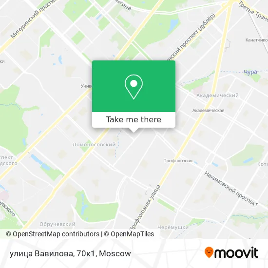 улица Вавилова, 70к1 map