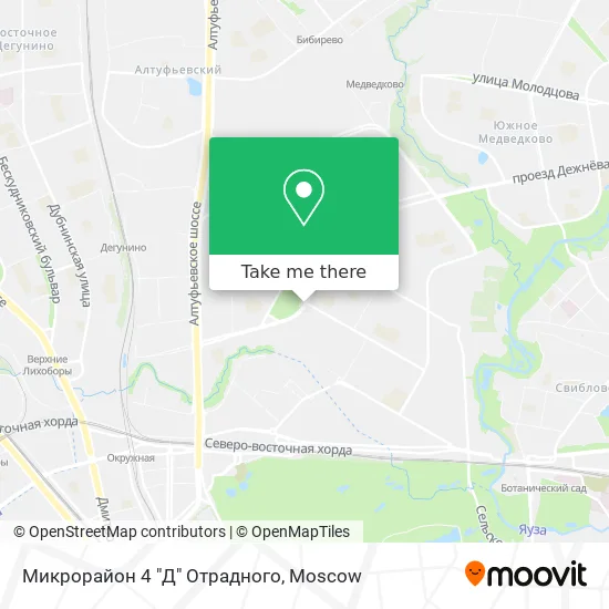 Микрорайон 4 "Д" Отрадного map