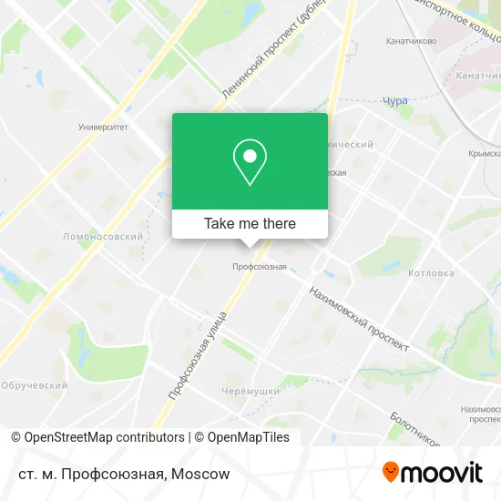 ст. м. Профсоюзная map