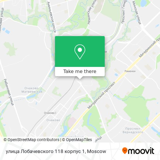 улица Лобачевского 118 корпус 1 map