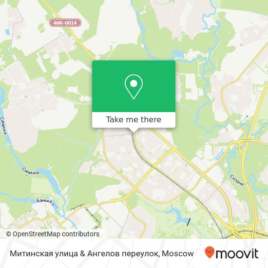 Митинская улица & Ангелов переулок map