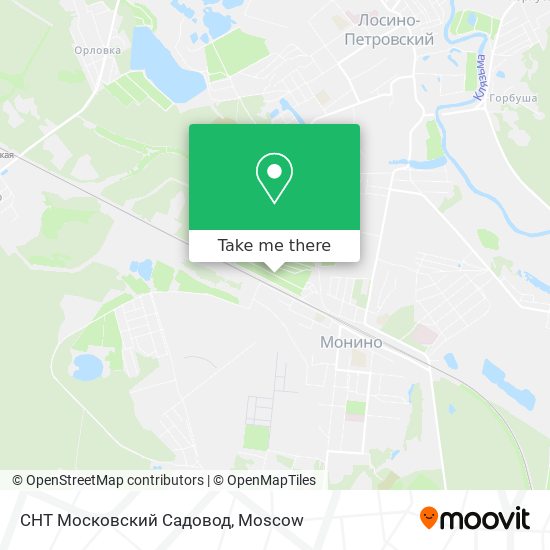 СНТ Московский Садовод map